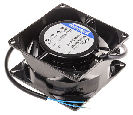 ebm-papst - 8556N - ebm-papst 8000N ϵ 12W 230 V   8556N, 50m3/h, 3100rpm, 80 x 80 x 38mm		