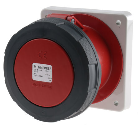 Mennekes - 1457 - Mennekes SoftCONTACT ϵ ɫ 4P ҵԴ 尲װ  1457, 125A, 400 V, IP67		