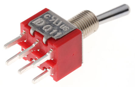 RS Pro - 1MD2T1B1M2QNS-5 - RS Pro ˫˫ л 1MD2T1B1M2QNS-5, (On)-On, 5 A @ 250 V 		