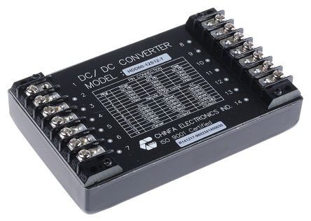 Chinfa - HDD60-12S12T - Chinfa 60W ʽֱ-ֱת HDD60-12S12T, 9  18 V ֱ, 12V dc, 5A, 1.5kV dcѹ,  HH 60-Tװ		