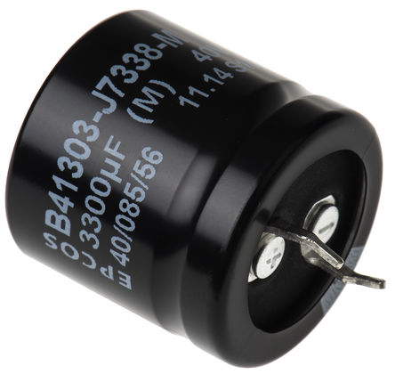 EPCOS - B41303J7338M - EPCOS B41303 ϵ 40 V ֱ 3300F ͨ  B41303J7338M, 20%ݲ, 51m(ֵ), +85C		