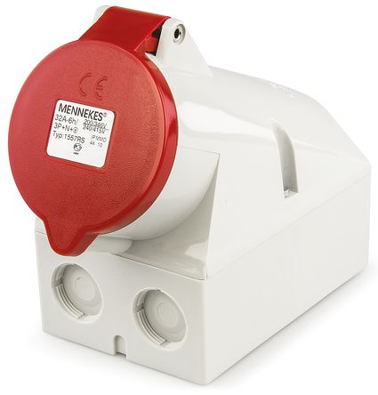 Mennekes - 1557 - Mennekes ɫ 5P ҵԴ 20  ڹʽ  1557, 32A, 400 V, IP44		