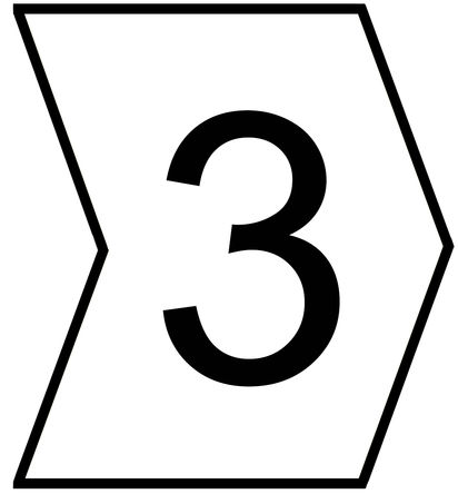 HellermannTyton - 901-10605 - HellermannTyton HGDC ϵ 1000װ ׵׺ й̶ ±ʶ 901-10605, 3.5mm, 2  5mmֱ, ӡ"3"ͼ		