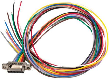 Glenair - GMSM2-10P-6K7-18B - Glenair 457.2mm 10 Way Male Micro D-Sub  ɶ  GMSM2-10P-6K7-18B		