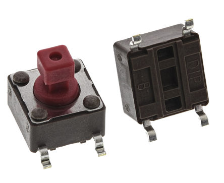 Apem - DTSM644RV - Apem ɫ ťʽ  DTSM644RV, , 50 mA @ 12 V ֱ 4mm		