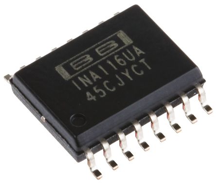 Texas Instruments - INA116UA - Texas Instruments INA116UA ǱŴ, 5mVƫ, 800kHz, 73dB CMRR, 16 SOICװ		