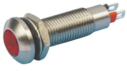 Marl - 524-501-22 - Marl 524-501-22 7 mm  ɫ LED ָʾ, ƬӶ, 8.1mmװ׳ߴ, 24 V ֱ		