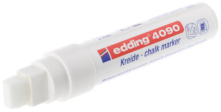 Edding - 4090-049 - Edding 白色 宽，超宽，中 4 → 15mm 凿形笔尖 窗口记号笔		
