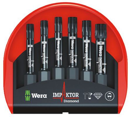 Wera - 5057693001 - Wera 6װ 1/4 in ͷ 5057693001, ǵͷ		