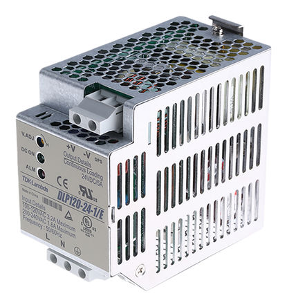 TDK-Lambda - DLP120-24-1/E - TDK-Lambda 120W ģʽ DIN 尲װԴ DLP120-24-1/E, 83 %, 85 %Ч, 132V ac, 5A, 28V dc 24V dc/		