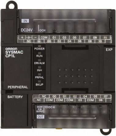 Omron - CP1L-L20DR-A - Omron CP1L ϵ PLC CPU CP1L-L20DR-A, USB, 5000 , 20 I/O ˿, DIN찲װ, 85  264 V 		