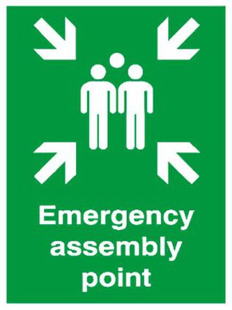 Signs & Labels - FR02948R - Signs & Labels FR02948R  ɫ/ɫ Ӣ ȫ־ “Emergency Assembly Point“, 420 x 594mm		