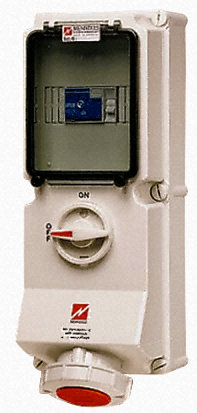 Mennekes - 24203 - Mennekes IP67 ɫ 3+N+E  16A PC ҵԴ,  24203, 400V, 134 x 364 x 163mm		