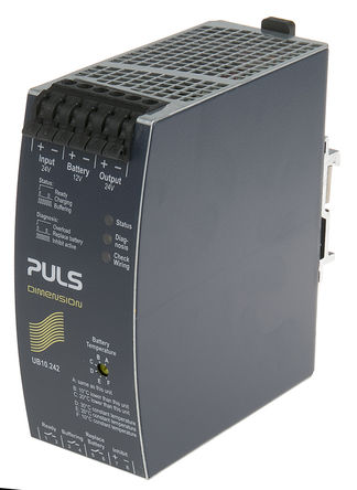 PULS - UB10.242 - PULS DIMENSION DIN 导轨安装 UPS 不间断电源 UB10.242, 22.5 → 30V dc输入, 22.25V输出, 10A		