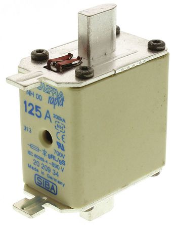 SIBA - 20-209-34/125A - SIBA 125A 00 FF NH gRL ĺʽ۶ 20-209-34/125A, DIN 43620-1DIN 43653IEC 60269-1IEC 60269-2-1IEC 60269-4׼		