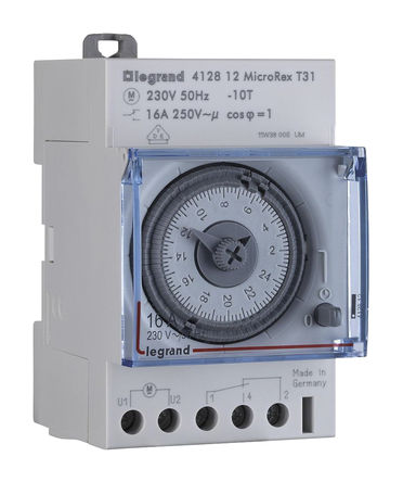 Legrand - 412812 - Legrand 3ͨ DIN 쿪 412812, ʱ֣λ, 230 V Դ		