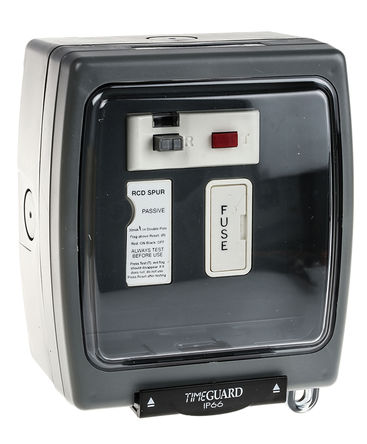 Theben / Timeguard - TGV104 - Theben / Timeguard Weathersafe ϵ IP66 BS ׼ 13A ɫ ̼ RCD  TGV104, ť, 1,  98mm  104mm, 230V ac		