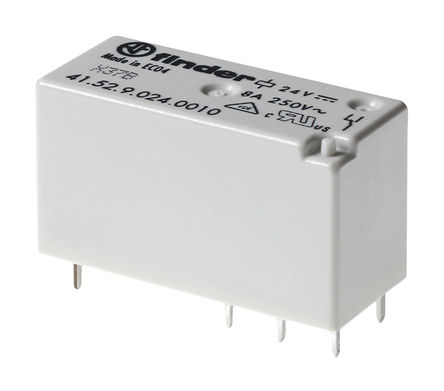 Finder - 41.52.8.230.0000 - Finder T1101AB ˫˫ PCBӡˢ·壩װ Դ̵ģ, 8A, 230V ac		