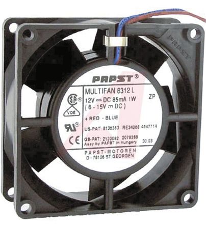 ebm-papst - 8312HL - ebm-papst 8312 ϵ 4W 12 V ֱ  8312HL, 67m3/h, 4200rpm, 80 x 80 x 32mm		