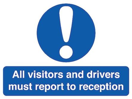 Signs & Labels - MA00236R - Signs & Labels PP ɫ λñ־, Ӣ, All Visitors Reception-		