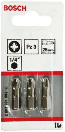 Bosch - 2607001562 - Bosch 3װ PZ3 ˿ͷ 2607001562, Pozidriv ͷͷ		