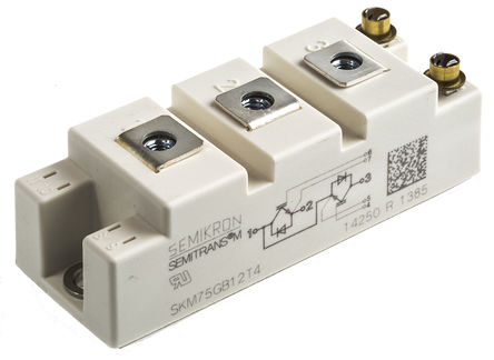 Semikron - SKM75GB12T4 - Semikron SKM75GB12T4 Nͨ IGBT ģ, ˫, 115 A, Vce=1200 V, 7 SEMITRANS2װ		