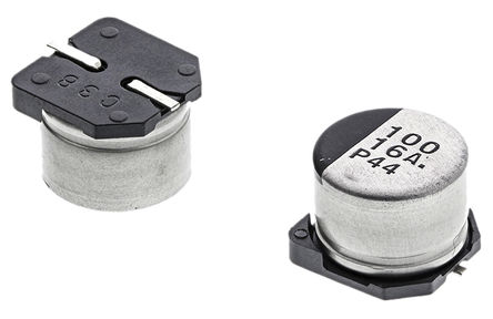 Panasonic - EEE1CA101P - Panasonic VS ϵ 16 V ֱ 100F SMD  EEE1CA101P, 20%ݲ, +85C		