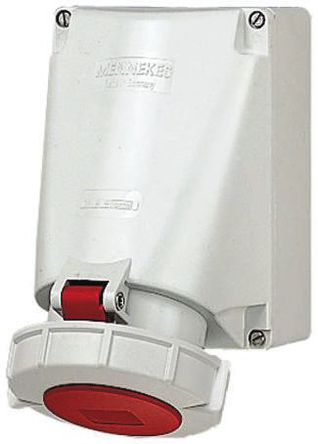 Mennekes - 52801 - Mennekes ɫ 3P+E ҵԴ ֱ 氲װ  52801, 125A, 400 V, IP67		
