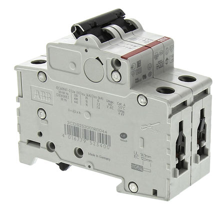 ABB - 2CDS252001R0044 - ABB System M Pro S200 ϵ 2 4 A MCB ΢Ͷ· 2CDS252001R0044, 6 kA Ͽ, C բ		