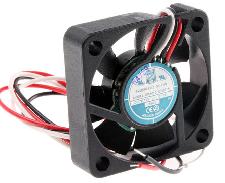 RS Pro - OD4010-12HB01A - RS Pro OD4010 ϵ 1.2W 12 V ֱ  OD4010-12HB01A, 11.9m3/h, 6000rpm, 40 x 40 x 10mm		