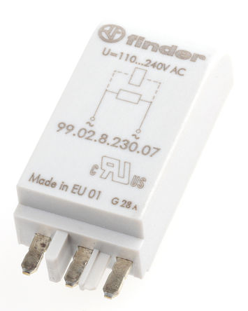 Finder - 99.02.8.230.07 - Finder 99.02.8.230.07 Plug In ӿڼ̵ģ, 240V ac		