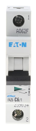 Eaton - FAZ6-C6/1 - Eaton xEffect FAZ6 ϵ 1 6 A MCB ΢Ͷ· FAZ6-C6/1, 6 kA Ͽ, C բ		