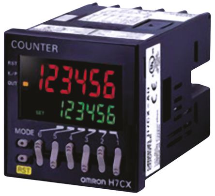 Omron - H7CX-A11D1-N - Omron 6λ LCD ּ H7CX-A11D1-N, -99999  999999ʾΧ, ѹ, 5kHzƵ, 12  24 V ֱ24 V Դ		