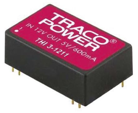 TRACOPOWER - THI 3-1222 - TRACOPOWER THI 3 ϵ 3W ʽֱ-ֱת THI 3-1222, 10.8  13.2 V ֱ, 12V dc, 125mA		