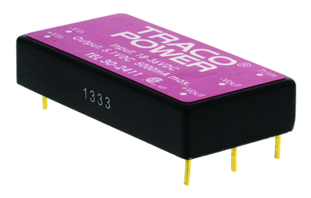 TRACOPOWER - TEL 30-2411 - TRACOPOWER TEL 30 ϵ 30W ʽֱ-ֱת TEL 30-2411, 18  36 V ֱ, 5.1V dc, 5A, 1.5kV dcѹ		