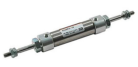 SMC - CJ2WB10-15 - SMC CJ2 ϵ ˫ ϸԲͲ CJ2WB10-15, 15mmг, 0.7 MPaѹ, 10mm׾, M4 x 0.7˿, -10  +70C		