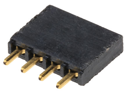 Samtec - SSQ-104-01-G-S - Samtec SSQ ϵ 1 4· ֱ 2.54mmھ ͨ ӡˢ· SSQ-104-01-G-S, Ӷ˽, ԰		