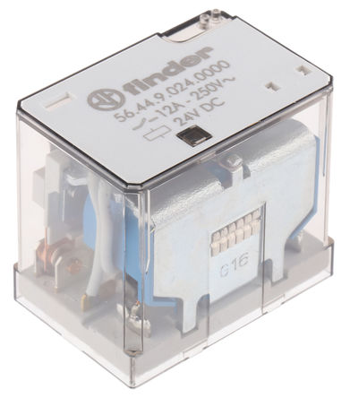Finder - 56.44.9.024.0000 - Finder 56.44.9.024.0000 4 ˫ PCB װ Ǳ̵, 12 A, 24V dc		