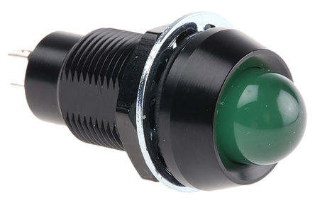 Marl - 651-114-76 - Marl 651-114-76 10 mm ͹ ɫ LED ָʾ, ƬӶ, 12.7mmװ׳ߴ, 230 V 		