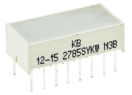 Kingbright - KB-2785SYKW - LED Light Bar,Yellow,180mcd,20mA		