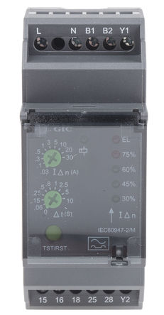 GIC - 17G715GF2 - GIC CMR ϵ 2 1.5 A, 2 A, 3 A, 100 mA, 220 mA ʱ RCD 17G715GF2, 30mAբ, DIN찲װ		