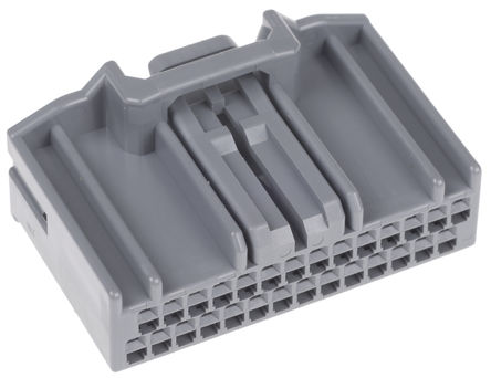 JAE - MX34028SF1 - JAE 2行 28路 电缆安装 灰色 母 插座外壳 MX34028SF1		