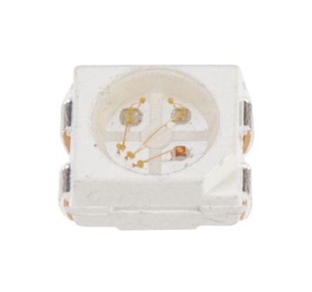 Broadcom - HSMF-A341-A00J1 - Broadcom HSMF-A ϵ ɫ ɫ/ɫ/ɫ (470 nm ) LED HSMF-A341-A00J1, 160 mcd, 120 ӽ, 4  PLCC 4 װ		