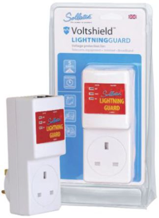 Sollatek - 92900000 - Sollatek LightningGuard iSense ϵ 230 V ac 6.5kA Դ 92900000, 145 x 60 x 85mm		