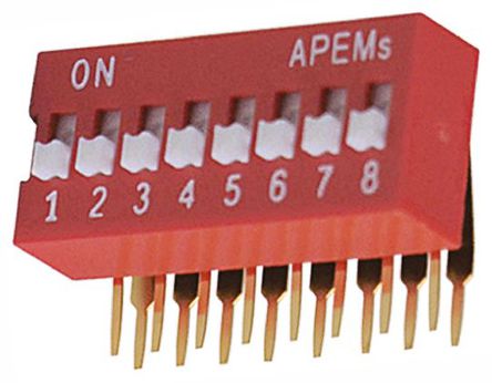 Apem - DA08V - Apem DA08V 8λ ܸ ͨ DIP  SIP , , 50 mA@ 24 V ֱ		