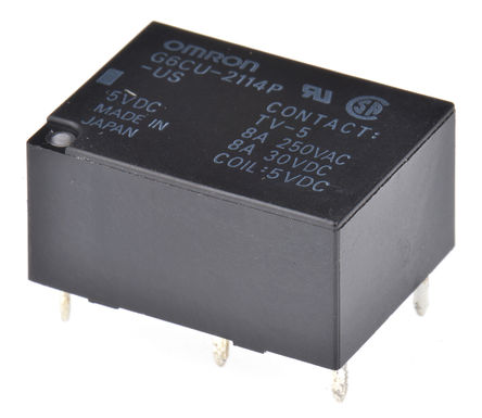 Omron - G6CU2114PUS5DC - Omron G6CU2114PUS5DC ˫ PCB װ ̵, 5V dc, ڵԴӦ		