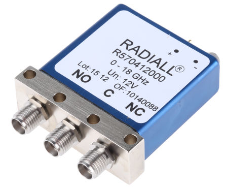 Radiall - R570412000 - Radiall ˫ PCB ƵƵ̵ R570412000, 18GHz, 12V		