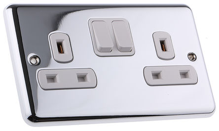 Deta - 1909CH - Deta Decorative ϵ IP2X 2 ׹  G  - Ӣʽ  1909CH, 迪, 13A, 230V ac		