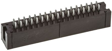 TE Connectivity - 3-1634688-4 - TE Connectivity 3-1634688 ϵ�� 34· 2.54mm�ھ� (2��) ֱ PCB ���� 3-1634688-4, ���Ӷ˽�, 1A, ͨ��		