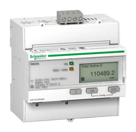 Schneider Electric - A9MEM3265 - Schneider Electric Acti 9 iEM3000 ϵ A9MEM3265 3  8λ LCD ֹʱ, 		